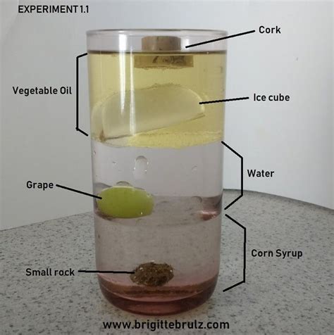 Simple Science Experiment: Density – Brigitte Brulz | Science experiments kids, Easy science ...