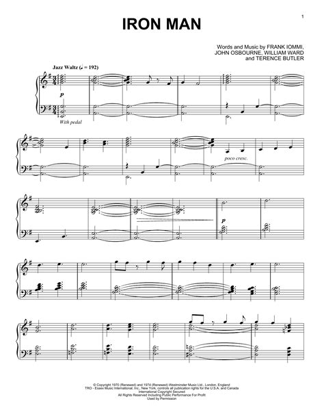 Iron Man | Sheet Music Direct