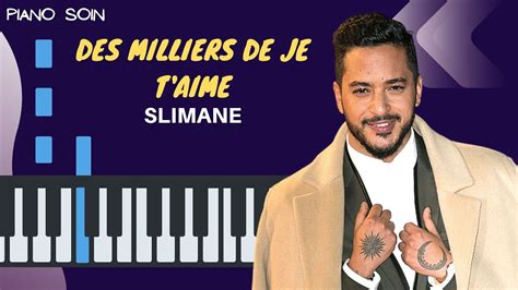 SLIMANE - Des milliers de je t'aime INSTRUMENTALE (Piano fr Cover ...