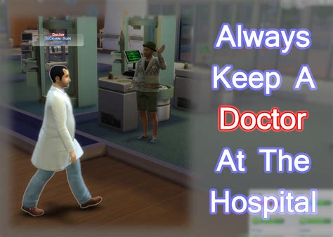 Mod The Sims - Always Keep A Doctor At Hospital (Bugfix) - v5