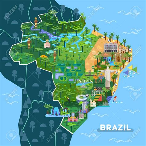 Brazil Tourist Attractions Map | Images and Photos finder