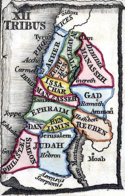 Maps - 12 Tribes of Israel