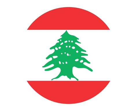 Lebanon Flag National Asia Emblem Icon Vector Illustration Abstract ...