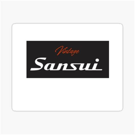 "Sansui Vintage " Sticker for Sale by Katrothe | Redbubble