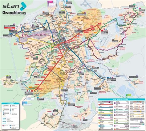 Nancy transport (STAN) map - Ontheworldmap.com