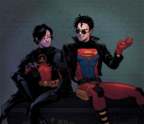 [Artwork] 'Red Robin and Superboy' by napschnapps : r/DCcomics