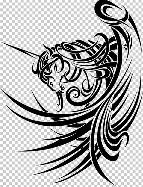 Tattoo Unicorn Horse Pegasus Tribe PNG, Clipart, Art, Artwork, Beak, Bird, Black Free PNG Download