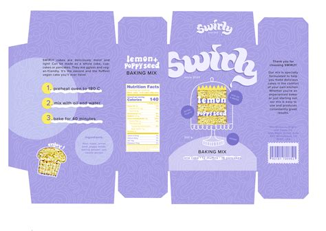 Packaging design || SWIRLY baking mix | Packaging design, Packaging template design, Dessert ...