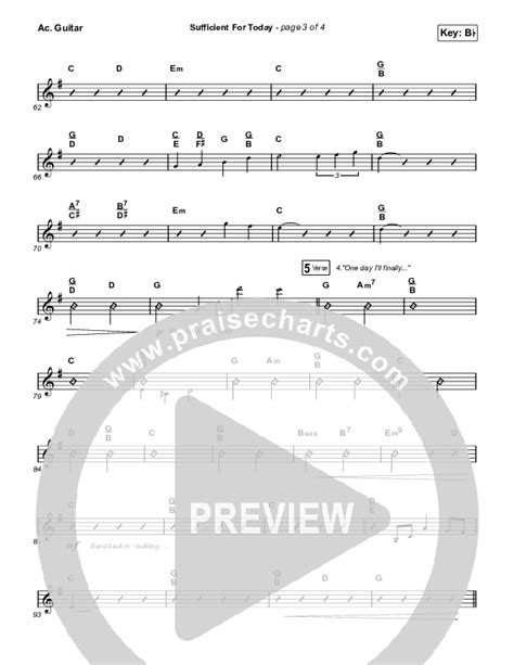 Sufficient For Today Acoustic Guitar Sheet Music PDF (Maverick City Music) - PraiseCharts