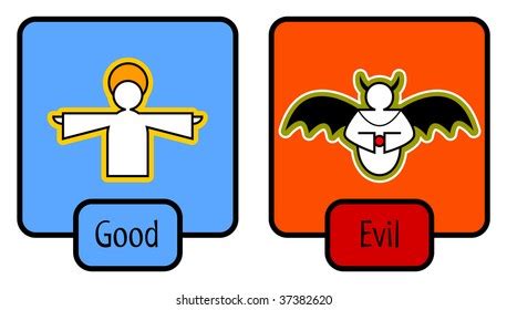 Good Evil Symbols Stock Vector (Royalty Free) 37382620 | Shutterstock