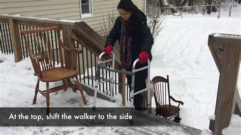 Stair Climbing Walker Technique - YouTube