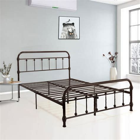 Veryke Bed Frame, Heavy Duty Metal Frame Platform Bed Frame, Mattress ...