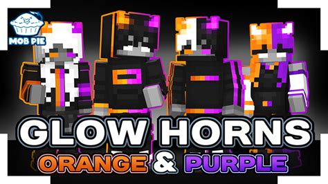 Glow Horns Orange Purple by Mob Pie (Minecraft Skin Pack) - Minecraft ...