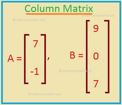 Differentiate Between Row Matrix And Column Matrix - Deb Moran's ...