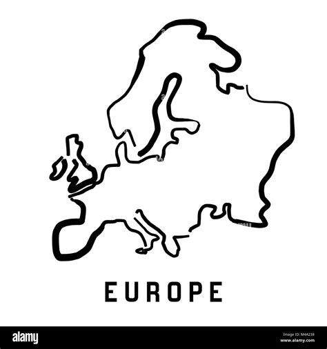 Europe Continent Map Outline