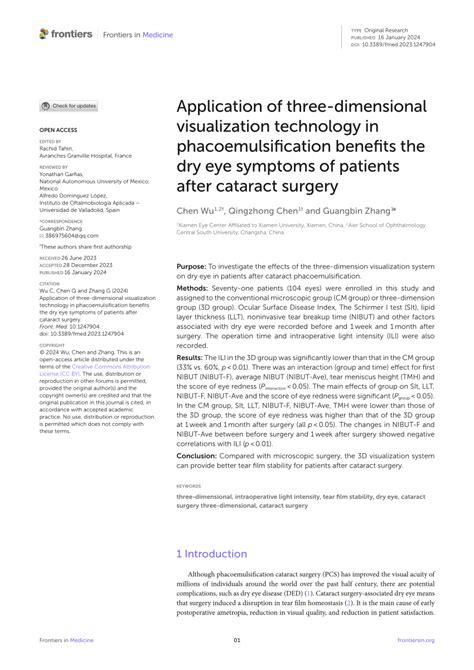 (PDF) Application of three-dimensional visualization technology in phacoemulsification benefits ...