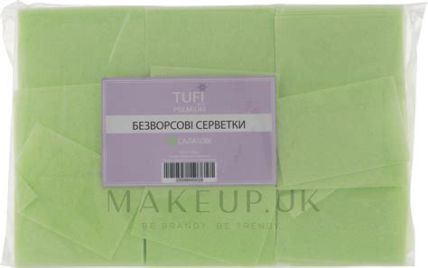 Tufi Profi Premium - Lint-Free Wipes 4x6 cm, 540 pcs, light green | Makeup.uk