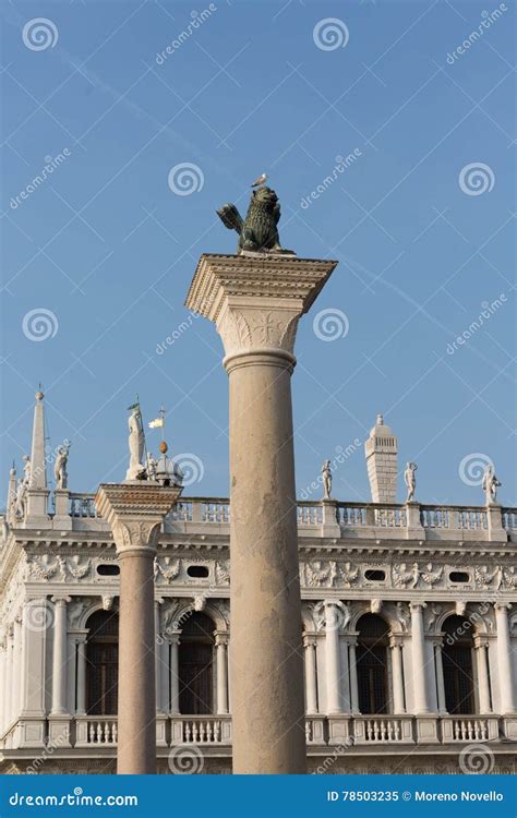 The Lion Symbol of Venice, Italy Stock Image - Image of column, venetian: 78503235