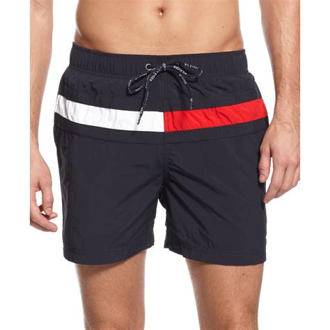 Lyst - Tommy Hilfiger Flag Swim Trunks European Collection in Blue for Men