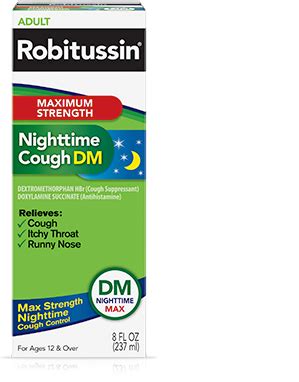 Robitussin Maximum Strength Nighttime Cough DM Liquid — INTERNATIONAL PHARMACY