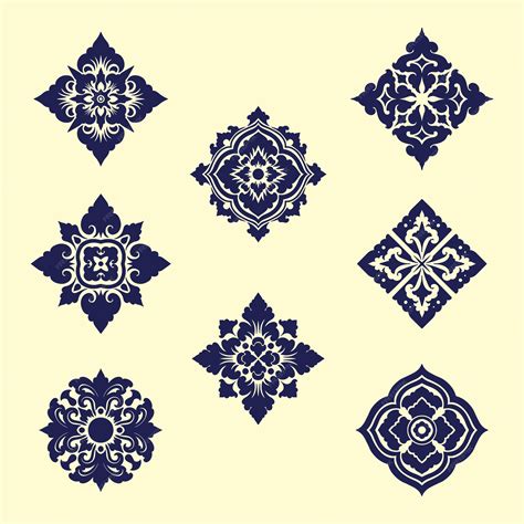 Premium Vector | Balinese ornament object vector set