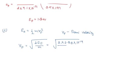 SOLVED: (a) Calculate the Fermi energy, the Fermi velocity, and the ...