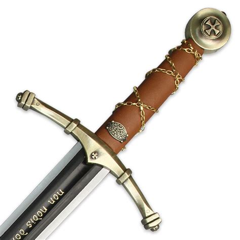 Middle Ages Long Sword With Display Plaque | BUDK.com - Knives & Swords At The Lowest Prices!