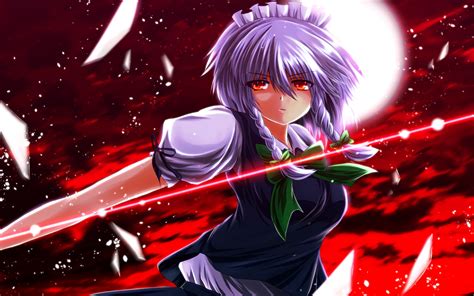 Download Sakuya Izayoi Anime Touhou HD Wallpaper