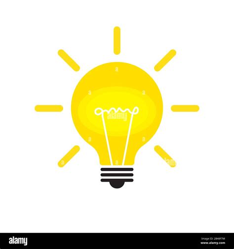 Lightbulb icon isolated. Vector bulb icon in flat design. Vector illustration Stock Vector Image ...