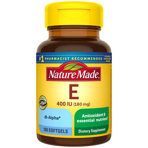 Nature Made Vitamin E 400 IU 180 mg Softgels - Shop Vitamins A-Z at H-E-B