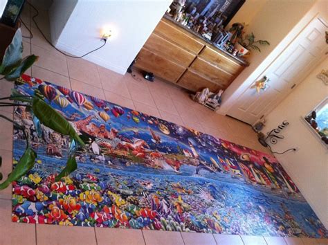 24,000 piece puzzle called Life: The Greatest Challenge 6ft x 14.5ft | Greatful, Painting, Piecings