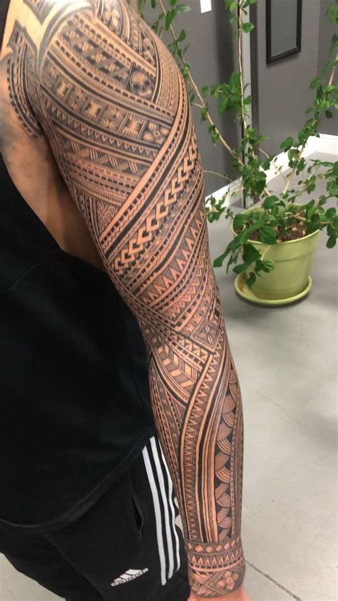 Samoan sleeve | Tribal sleeve tattoos, Polynesian tattoo sleeve, Maori tattoo designs