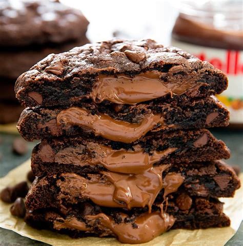 Chocolate Nutella Lava Cookies - Kirbie's Cravings