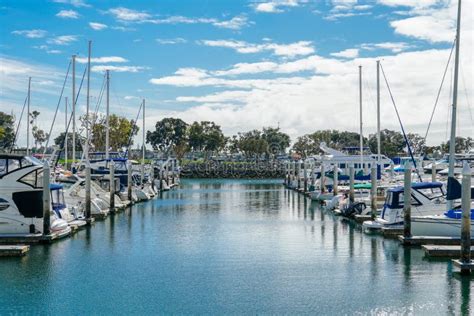 Boats Moored at Embarcadero Marina Park North, San Diego. Editorial ...