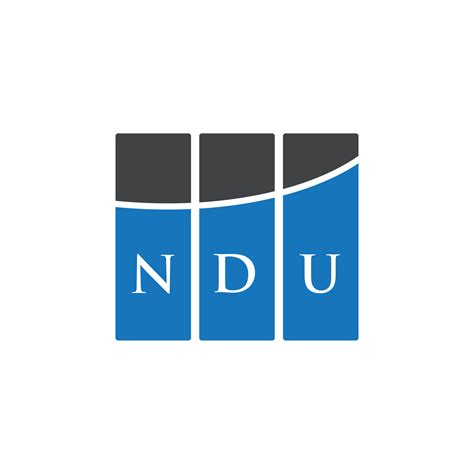 NDU letter logo design on WHITE background. NDU creative initials letter logo concept. NDU ...