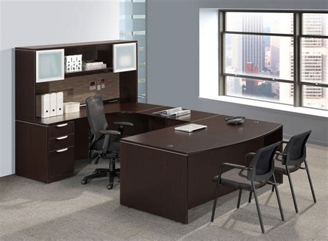 Executive U Shaped Desk with Hutch - PL Laminate