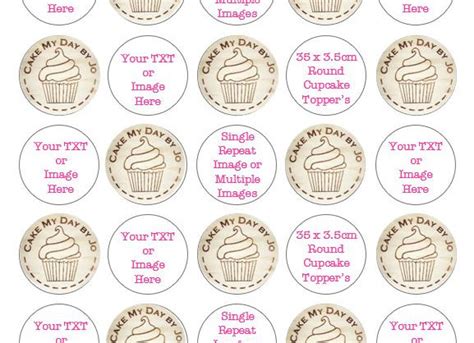 MINI CUSTOM EDIBLE CUPCAKE TOPPERS | Cake My Day by Jo