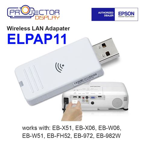 EPSON ELPAP11 WIRELESS / WIFI LAN ADAPTER / DONGLE FOR EB-X06 / W06 ...