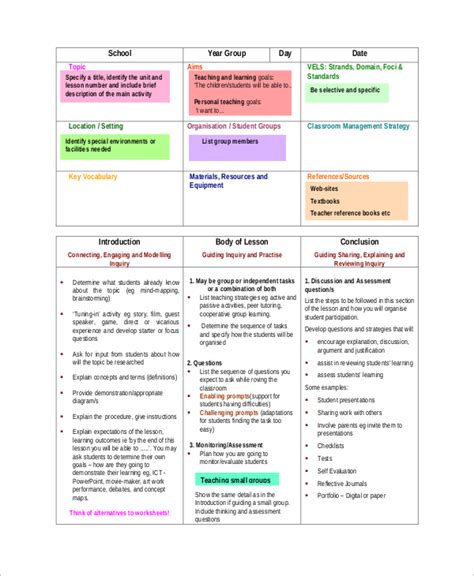 FREE 13+ Sample Lesson Plan Templates in MS Word | PDF