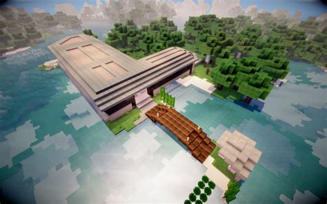 [1ST PROJECT!] A lake-side getaway house Minecraft Map