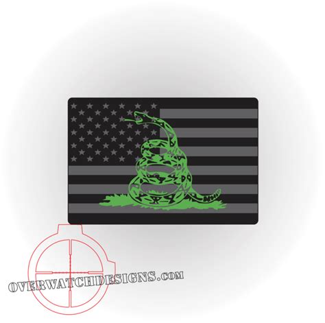 The Gadsden Flag Sticker with the American flag together as a decal!