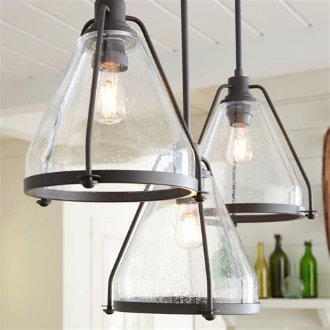 Farmhouse Glass Pendants with Antique Bronze Finish Complete Dining Room Design | Farmhouse ...