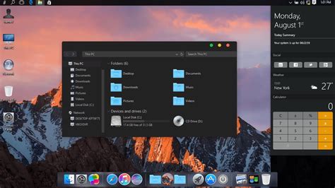 Flat Dark MacOS Theme for Windows 10/8.1/7 | Make your desktop look ...