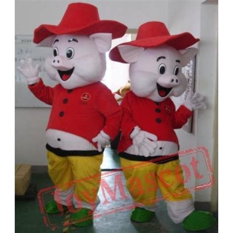 Pig Mascot Costumes with Hat | Adult halloween party games, Mascot ...