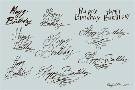 Happy Birthday Calligraphy Writing