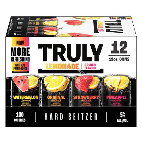 Truly Hard Seltzer Lemonade Seltzer Variety Pack 12 oz Cans - Shop Malt ...