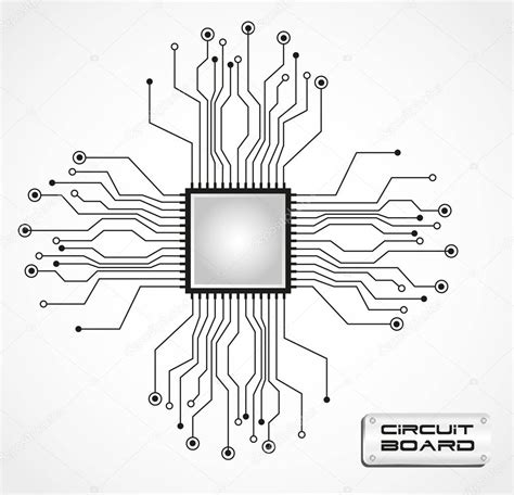 Circuit board cpu — Stock Vector #10242626