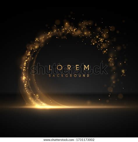 Abstract Gold Circle Light Background Stock Vector (Royalty Free ...