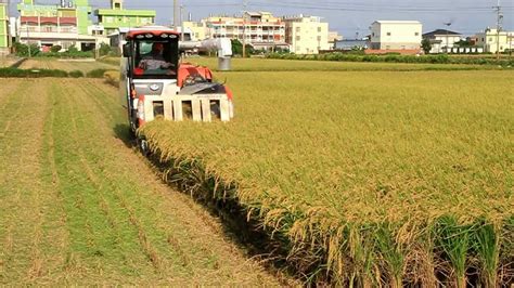 20120707-台灣-彰化縣線西鄉稻田收割-使用日本-KUBOTA ER112-聯合收割機 - YouTube