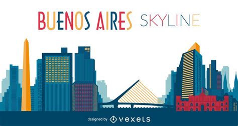 Buenos Aires Skyline Illustration - Vector Download